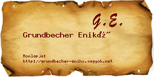 Grundbecher Enikő névjegykártya